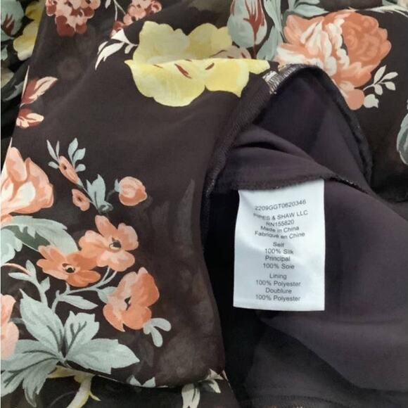 Veronica Beard Hedera Silk Mini Dress Oxblood Floral Print Size 4 - Picture 13 of 15